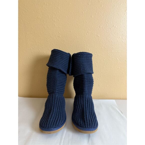 UGG Ugg Australia Classic Argyle Knit Pull On Boots SZ 8 - Picture 3 of 11